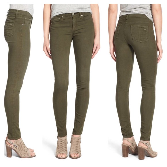 olive skinny pants